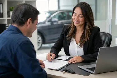 Profissional de despachante em Paranaguá cuidando do licenciamento de um veículo.